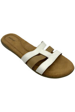 ARRAY Women's Sarasota Sandal White/Tan - Medium